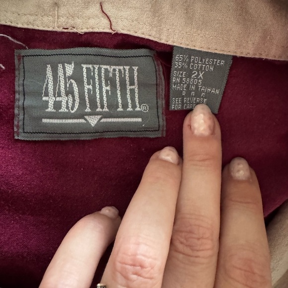 Vintage oversized polo sweater striped collared pull over size 2x - Picture 6 of 6